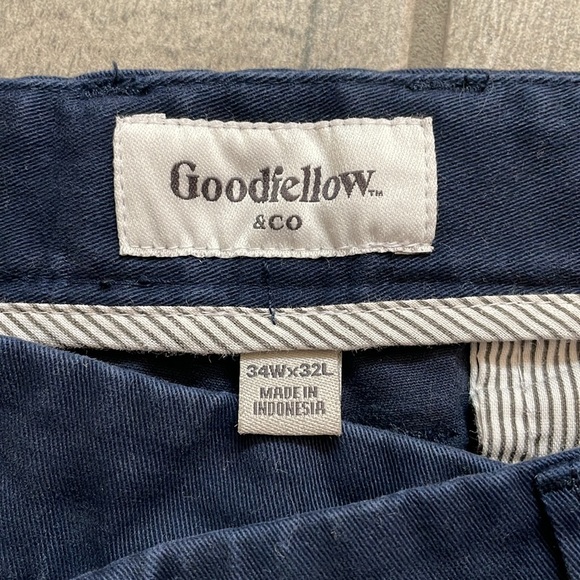 Goodfellow & Co Hennepin Chino Slim Pant 34x32 Blue - Picture 4 of 5